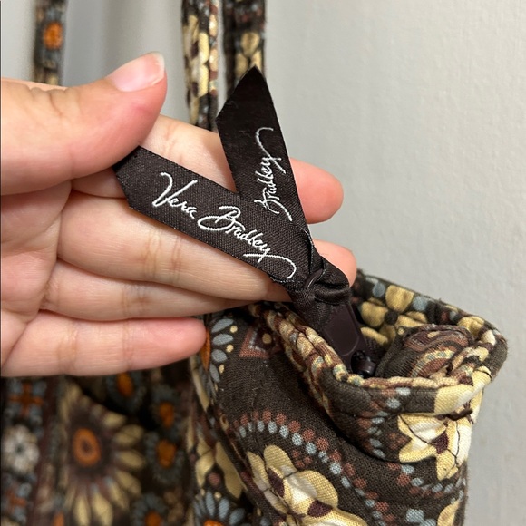 Vera Bradley Brown and Cream Floral Tote - Picture 3 of 5